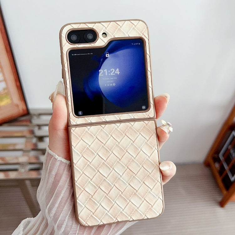 For Samsung Galaxy Z Flip5 Colorful Woven Pattern Full Coverage Phone Case