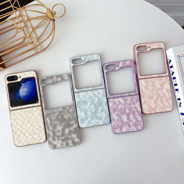 For Samsung Galaxy Z Flip5 Colorful Woven Pattern Full Coverage Phone Case