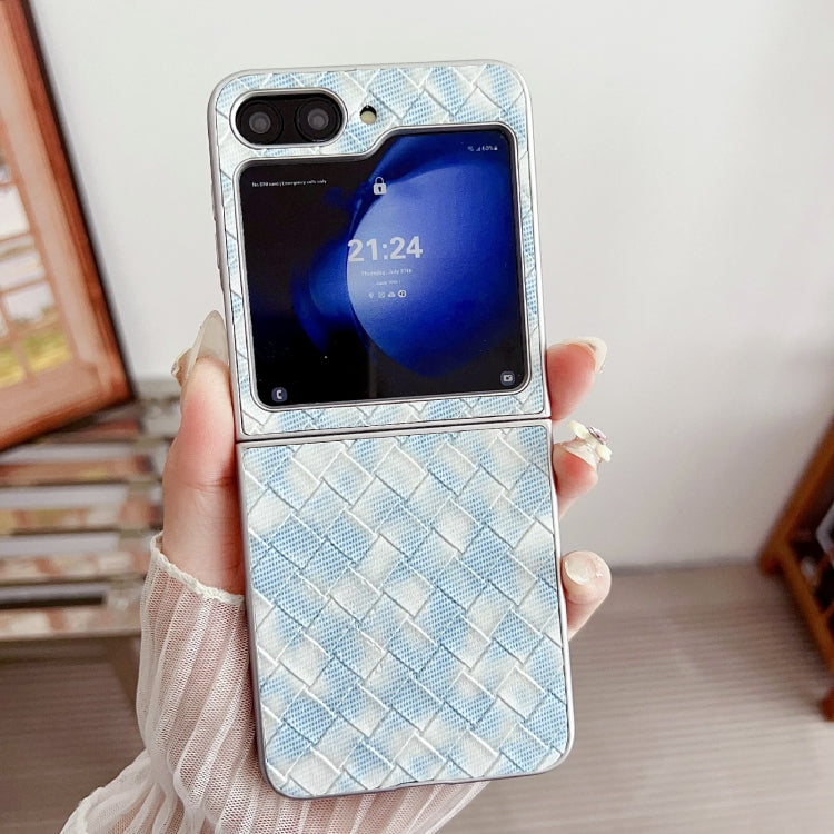 For Samsung Galaxy Z Flip5 Colorful Woven Pattern Full Coverage Phone Case
