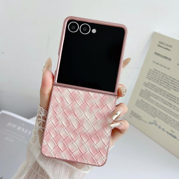 For Samsung Galaxy Z Flip7 5G Colorful Woven Pattern Full Coverage Phone Case