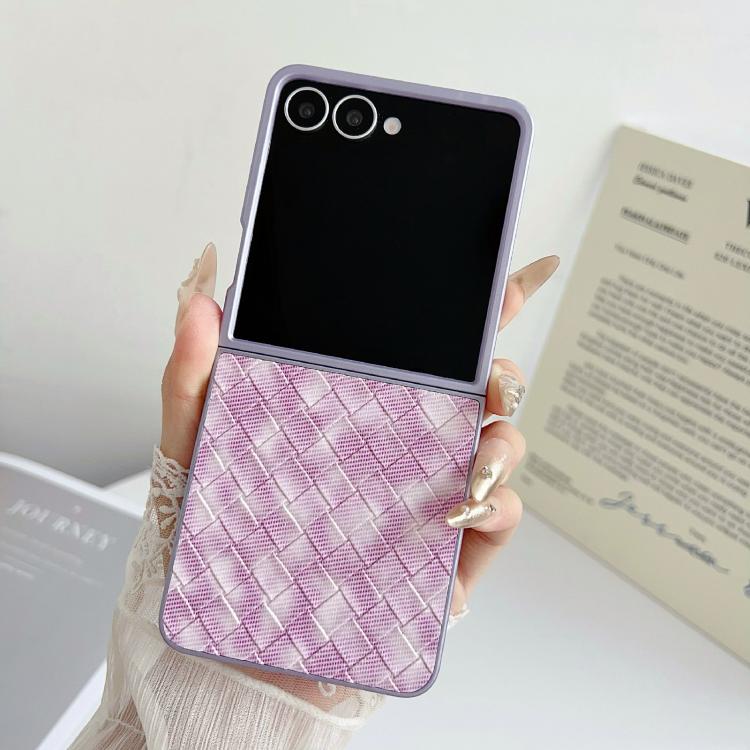 For Samsung Galaxy Z Flip7 5G Colorful Woven Pattern Full Coverage Phone Case