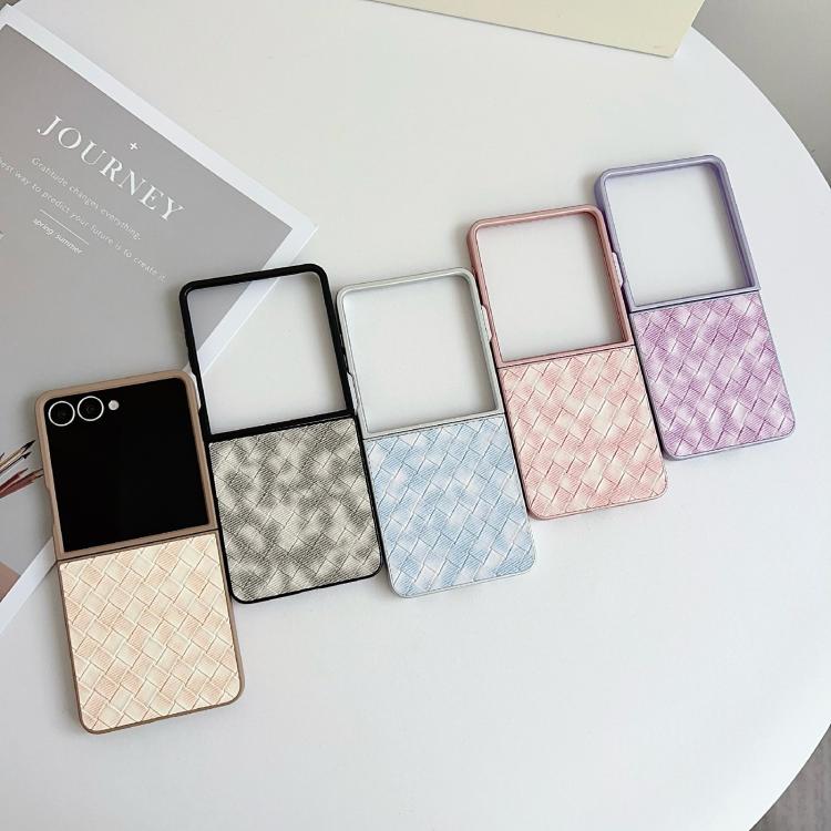 For Samsung Galaxy Z Flip7 5G Colorful Woven Pattern Full Coverage Phone Case
