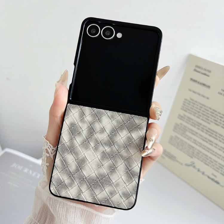 For Samsung Galaxy Z Flip7 5G Colorful Woven Pattern Full Coverage Phone Case