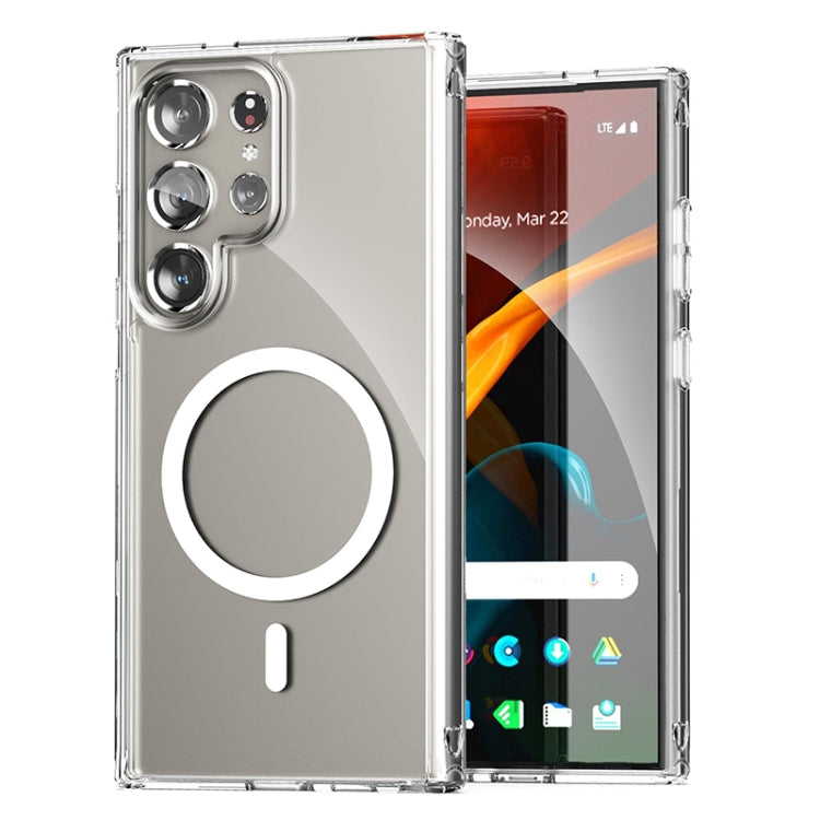 For Samsung Galaxy S24 Ultra 5G ViLi MAG-C Series MagSafe Magnetic PC + TPU Phone Case - Transparent