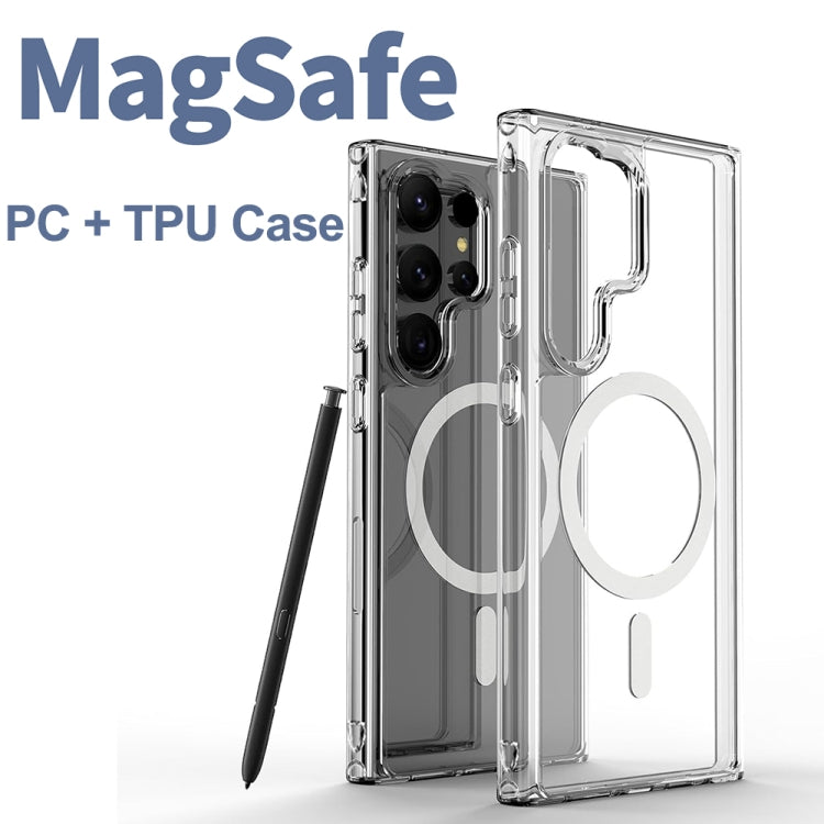 For Samsung Galaxy S24 Ultra 5G ViLi MAG-C Series MagSafe Magnetic PC + TPU Phone Case - Transparent