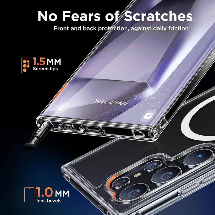 For Samsung Galaxy S24+ 5G ViLi MAG-C Series MagSafe Magnetic PC + TPU Phone Case - Transparent
