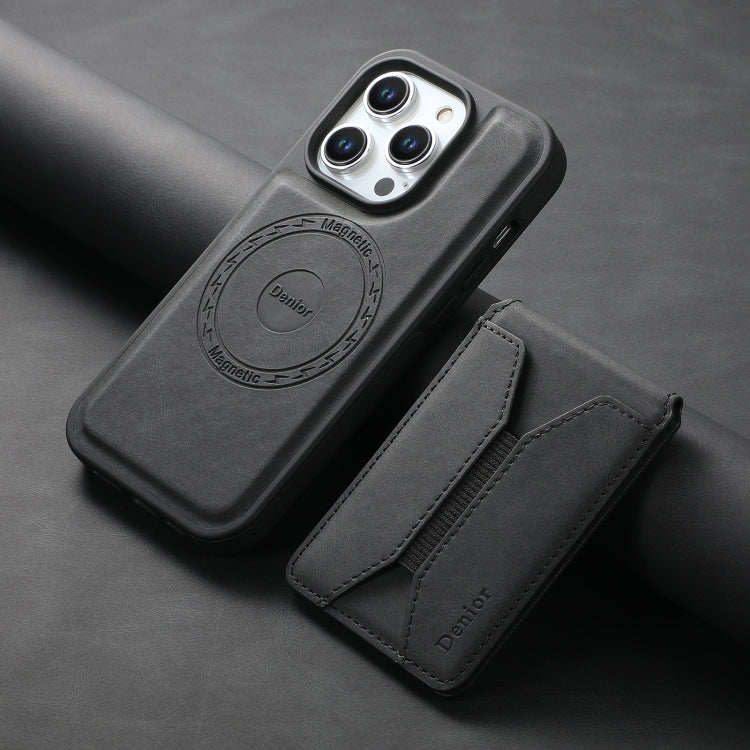 For iPhone 12 Pro Max Denior D17 Skin Feel MagSafe Detachable Card Slot Phone Case