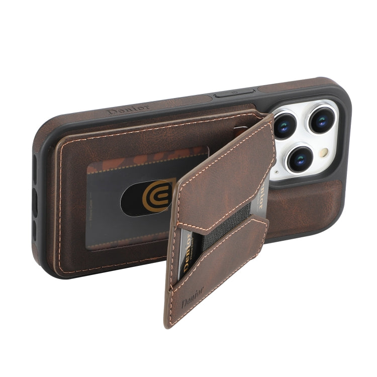 For iPhone 13 Pro Denior D17 Skin Feel MagSafe Detachable Card Slot Phone Case