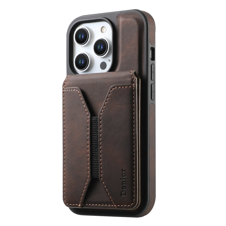 For iPhone 14 Pro Max Denior D17 Skin Feel MagSafe Detachable Card Slot Phone Case