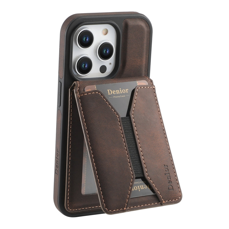 For iPhone 14 Pro Max Denior D17 Skin Feel MagSafe Detachable Card Slot Phone Case