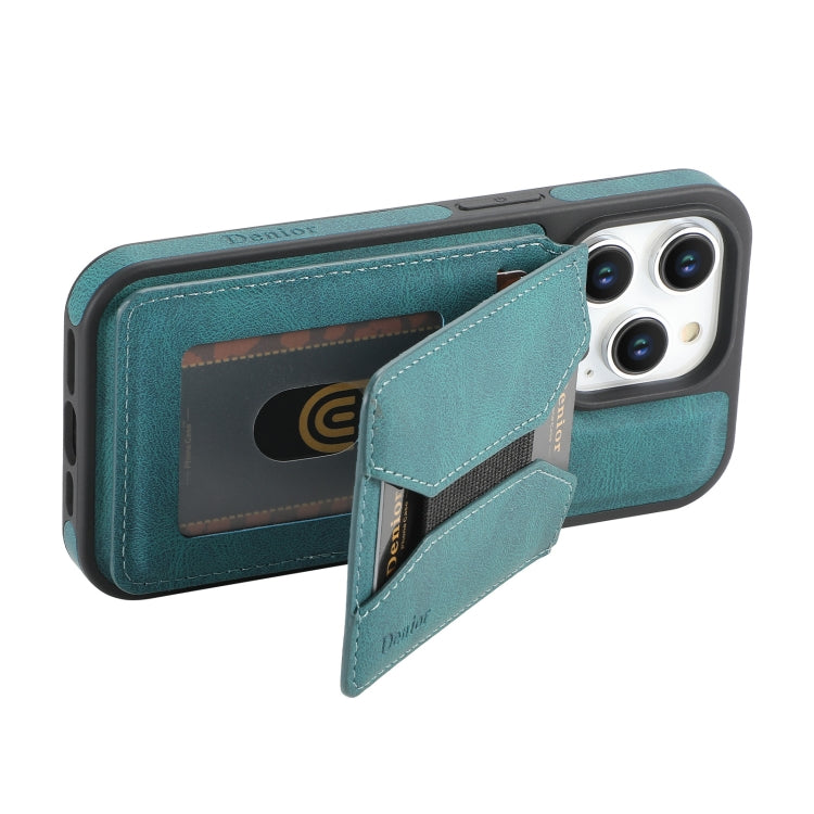 For iPhone 15 Denior D17 Skin Feel MagSafe Detachable Card Slot Phone Case