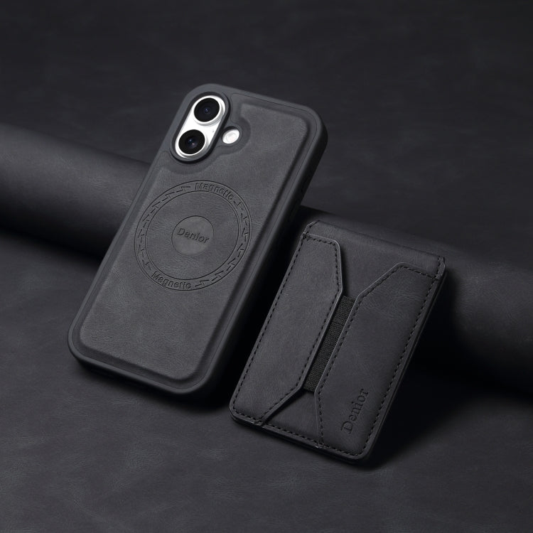 For iPhone 16 Denior D17 Skin Feel MagSafe Detachable Card Slot Phone Case