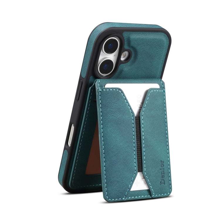 For iPhone 16 Plus Denior D17 Skin Feel MagSafe Detachable Card Slot Phone Case