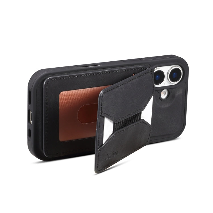 For iPhone 16 Plus Denior D17 Skin Feel MagSafe Detachable Card Slot Phone Case
