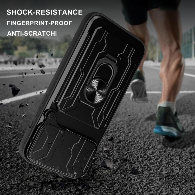 For iPhone 17 Pro Max Sliding Camshield TPU+PC Phone Case with Card Slot