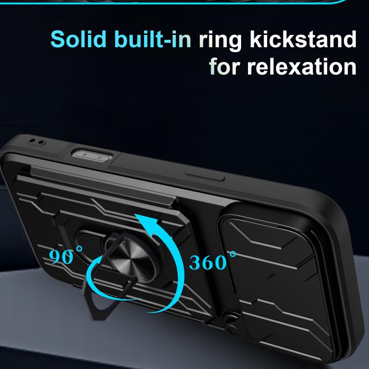 For iPhone 17 Pro Max Sliding Camshield TPU+PC Phone Case with Card Slot