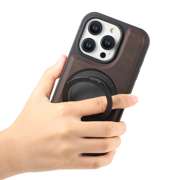 For iPhone 15 Denior A14 Skin Feel Rotating Holder MagSafe Phone Case