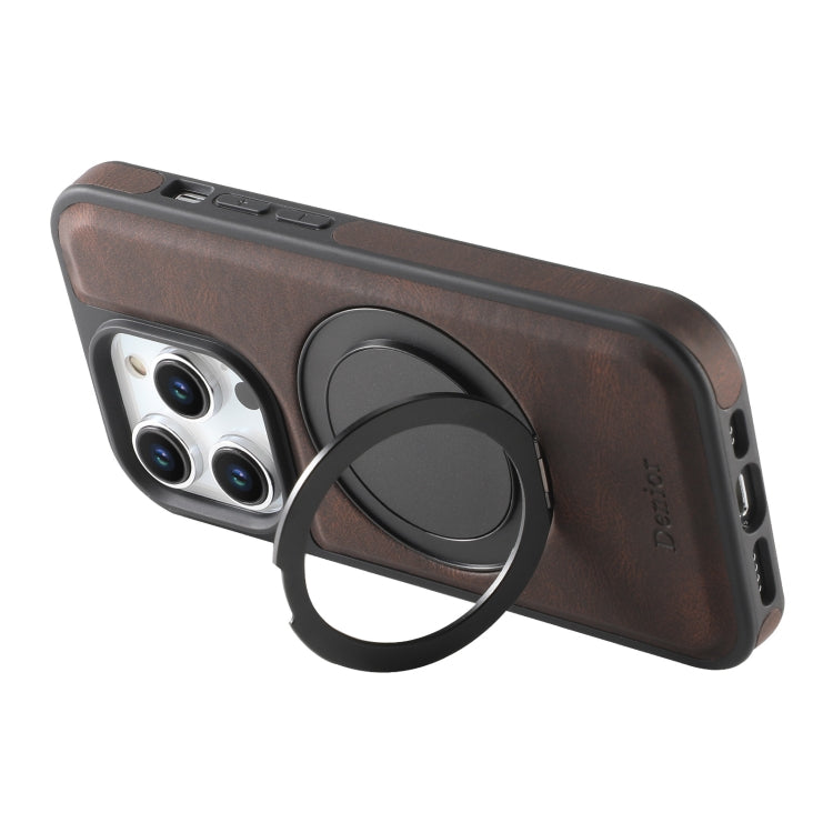 For iPhone 15 Pro Denior A14 Skin Feel Rotating Holder MagSafe Phone Case