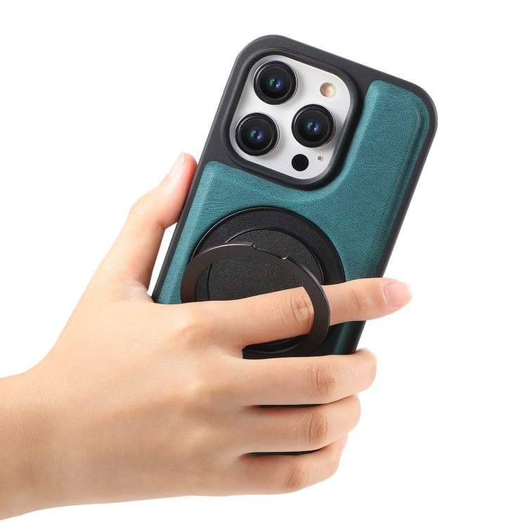 For iPhone 15 Pro Max Denior A14 Skin Feel Rotating Holder MagSafe Phone Case