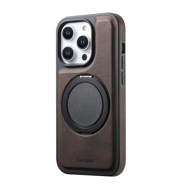 For iPhone 15 Pro Max Denior A14 Skin Feel Rotating Holder MagSafe Phone Case