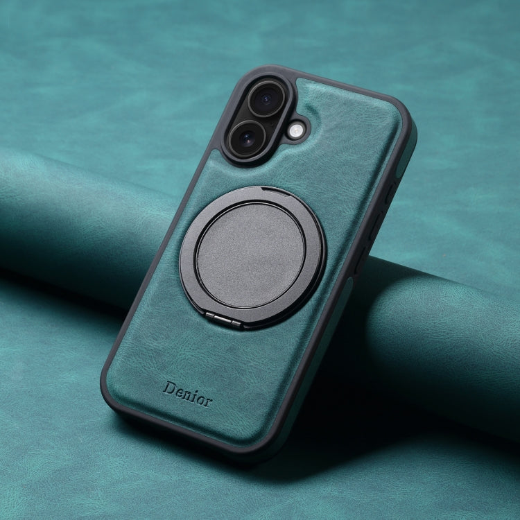 For iPhone 16 Denior A14 Skin Feel Rotating Holder MagSafe Phone Case