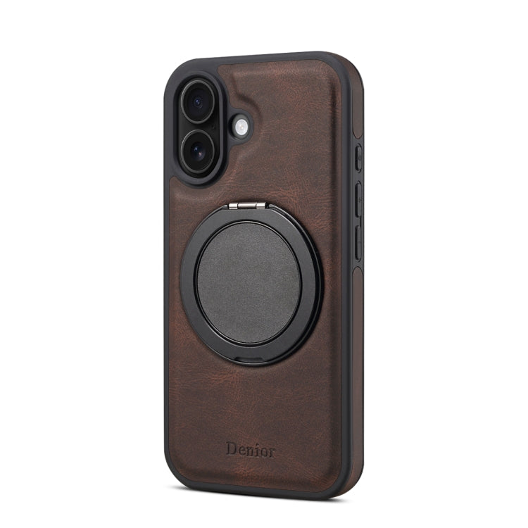 For iPhone 16 Denior A14 Skin Feel Rotating Holder MagSafe Phone Case