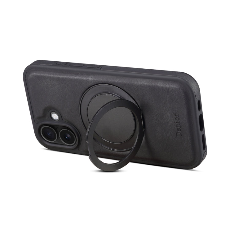 For iPhone 16 Denior A14 Skin Feel Rotating Holder MagSafe Phone Case