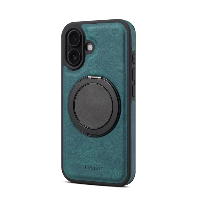 For iPhone 16 Plus Denior A14 Skin Feel Rotating Holder MagSafe Phone Case