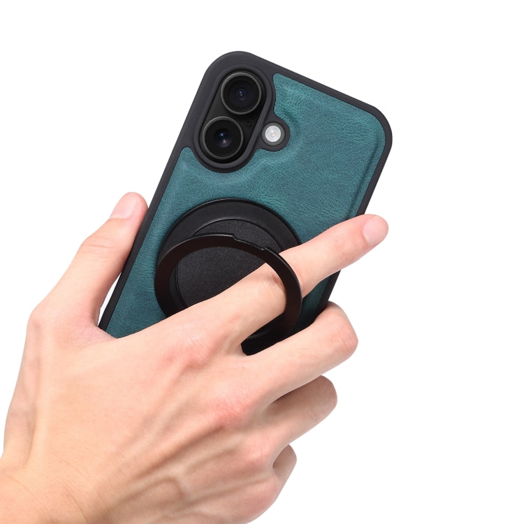 For iPhone 16 Plus Denior A14 Skin Feel Rotating Holder MagSafe Phone Case
