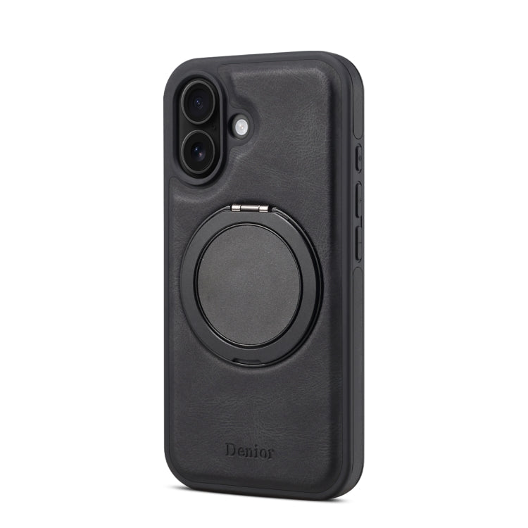 For iPhone 16 Plus Denior A14 Skin Feel Rotating Holder MagSafe Phone Case