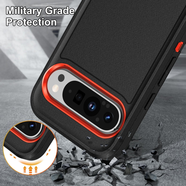 For Google Pixel 9 Pro Rugged PC + Silicone Phone Case with Holder