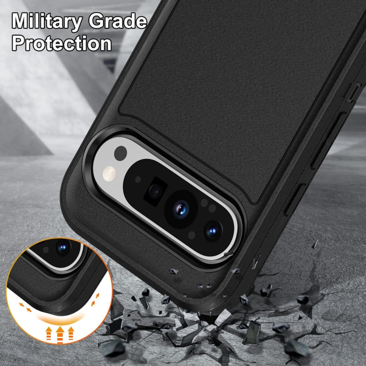 For Google Pixel 9 Pro Rugged PC + Silicone Phone Case with Holder