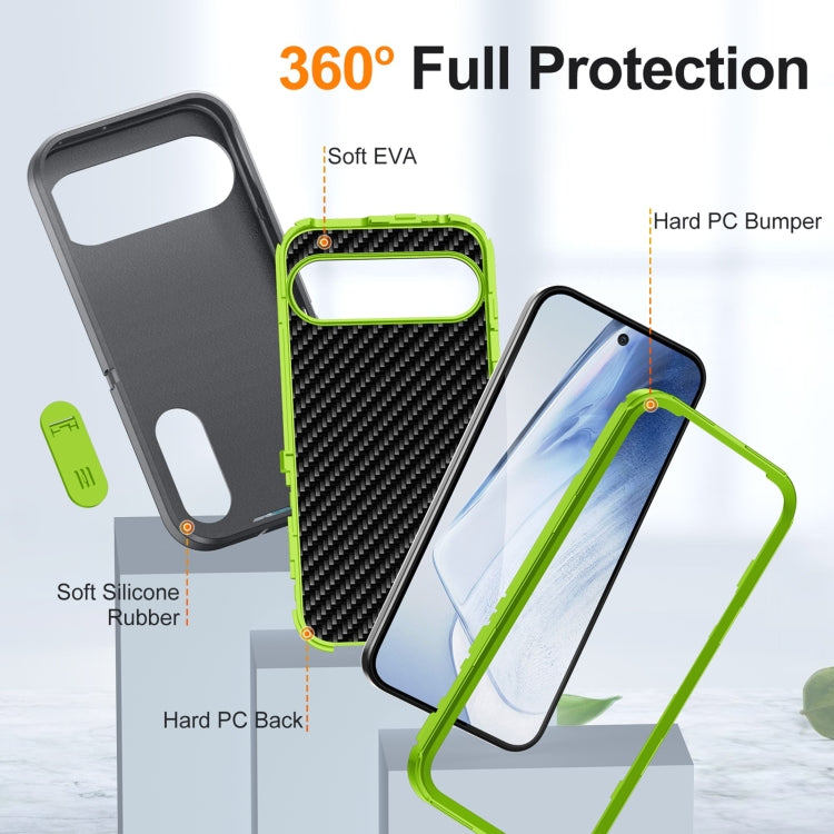 For Google Pixel 9 Pro Rugged PC + Silicone Phone Case with Holder