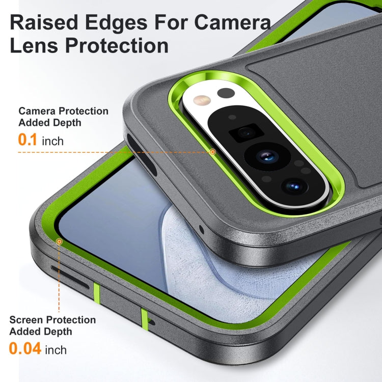 For Google Pixel 9 Pro Rugged PC + Silicone Phone Case with Holder