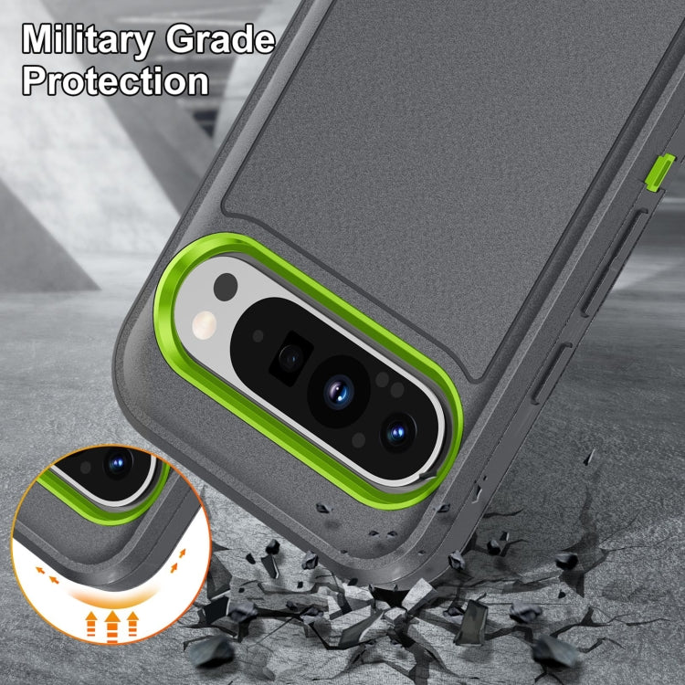 For Google Pixel 9 Pro Rugged PC + Silicone Phone Case with Holder