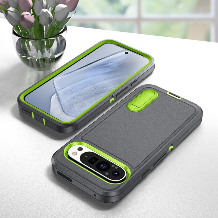 For Google Pixel 9 Pro Rugged PC + Silicone Phone Case with Holder