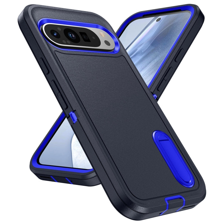 For Google Pixel 9 Pro Rugged PC + Silicone Phone Case with Holder