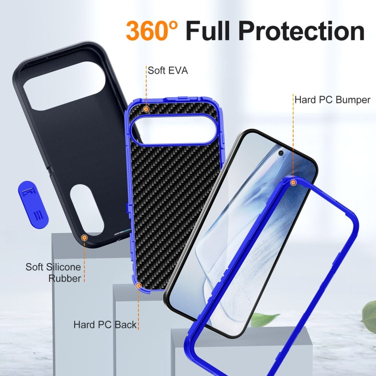 For Google Pixel 9 Pro Rugged PC + Silicone Phone Case with Holder