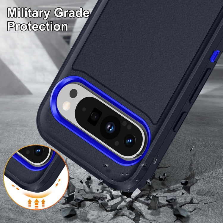 For Google Pixel 9 Pro Rugged PC + Silicone Phone Case with Holder