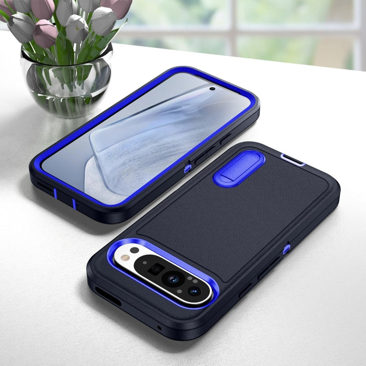 For Google Pixel 9 Pro Rugged PC + Silicone Phone Case with Holder