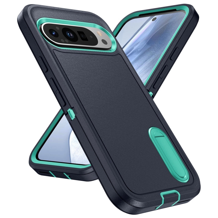 For Google Pixel 9 Pro Rugged PC + Silicone Phone Case with Holder