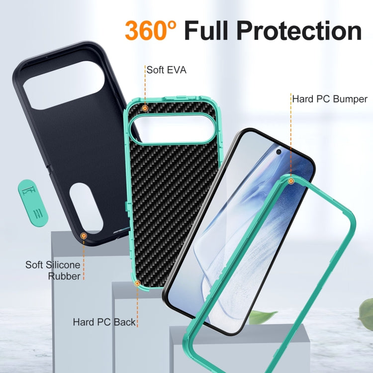 For Google Pixel 9 Pro Rugged PC + Silicone Phone Case with Holder