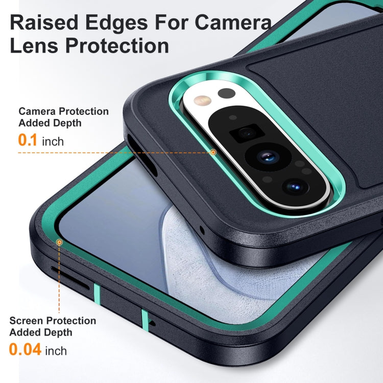 For Google Pixel 9 Pro Rugged PC + Silicone Phone Case with Holder