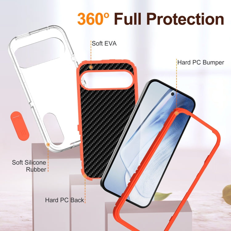 For Google Pixel 9 Pro Rugged PC + Silicone Phone Case with Holder