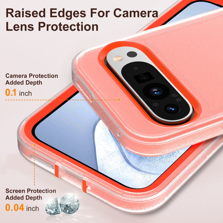 For Google Pixel 9 Pro Rugged PC + Silicone Phone Case with Holder