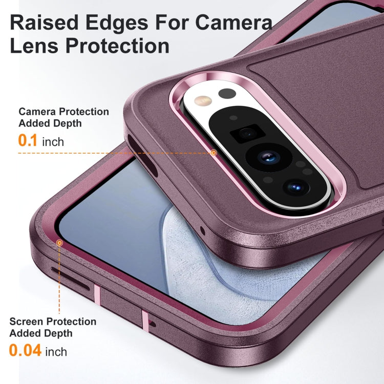 For Google Pixel 9 Pro Rugged PC + Silicone Phone Case with Holder