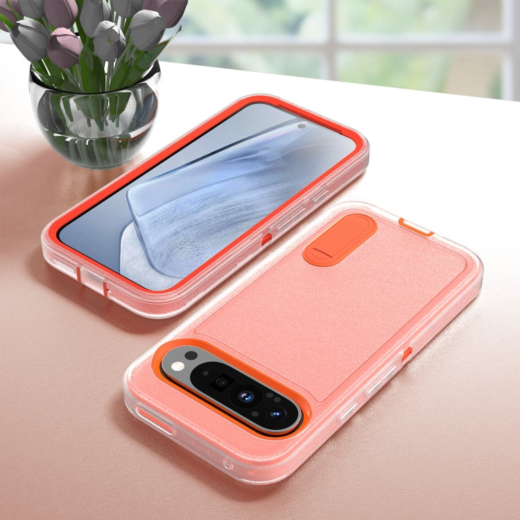 For Google Pixel 9 Rugged PC + Silicone Phone Case with Holder