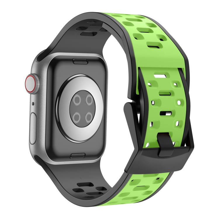 For Apple Watch SE 44mm Meteorite Two-color Silicone Watch Band