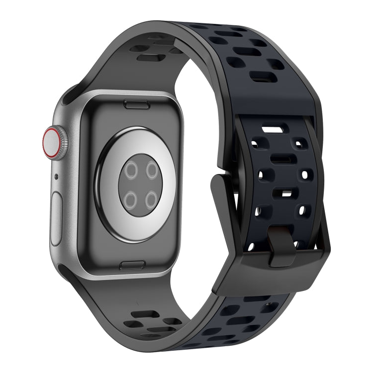For Apple Watch SE 44mm Meteorite Two-color Silicone Watch Band