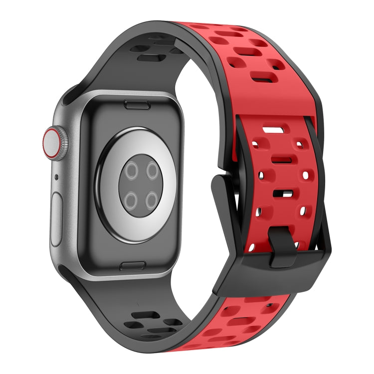 For Apple Watch SE 44mm Meteorite Two-color Silicone Watch Band